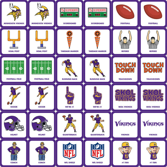 Minnesota Vikings NFL Matching Game