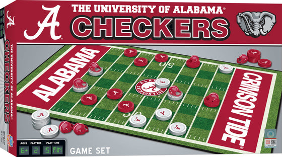 Alabama Crimson Tide NCAA Checkers Board Game