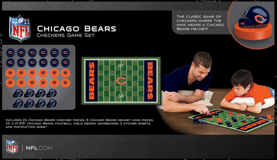 Chicago Bears NFL Checkers Board Game