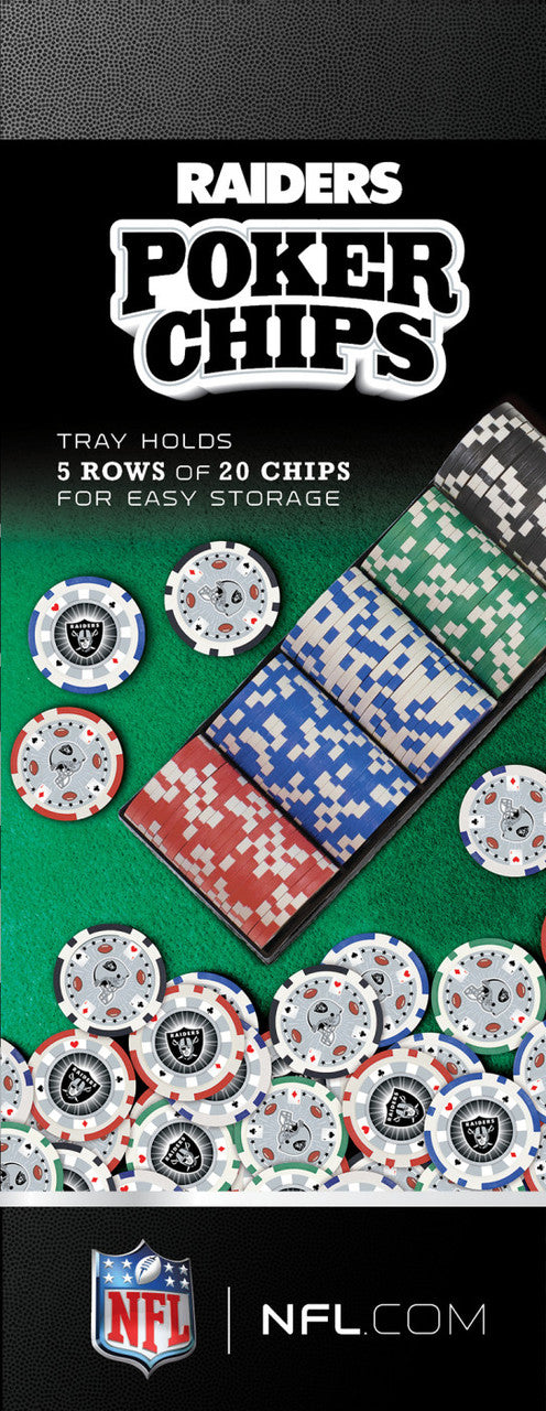 Las Vegas Raiders 100 Piece NFL Poker Chips