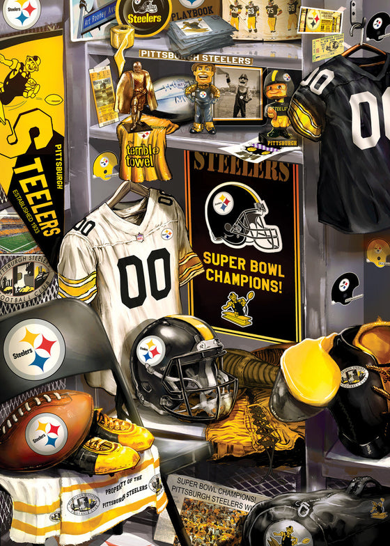 Pittsburgh Steelers Locker Room - 500 Piece NFL Sports Puzzle