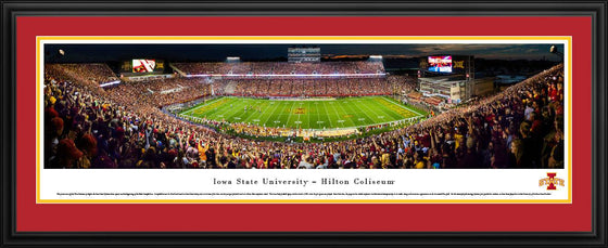 Iowa State Football - 50 Yard Line -  - Deluxe Frame - 757 Sports Collectibles