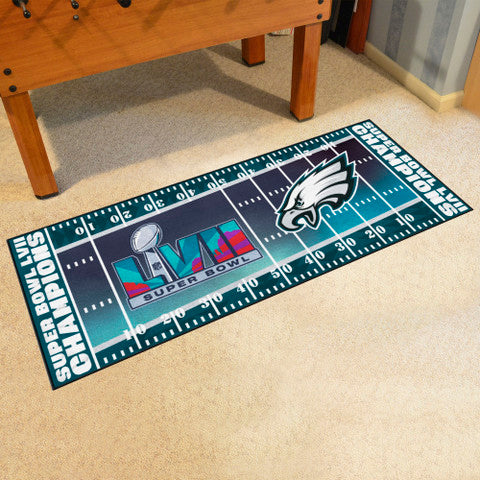 Philadelphia Eagles Super Bowl LVII Football Field Runner