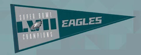 Philadelphia Eagles Super Bowl LVII 13x32 Wool Embroidered Pennant