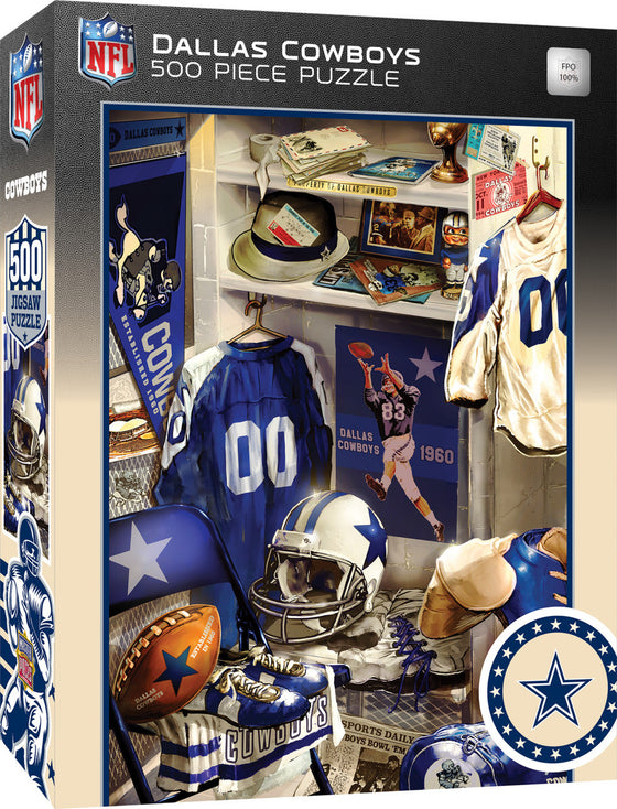 Dallas Cowboys Locker Room - 500 Piece NFL Sports Puzzle