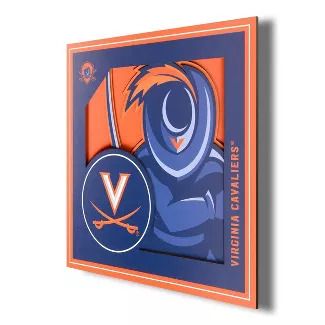 Officially Licensed NFL 3D Logo Series Wall Art - 12" x 12" - Virginia Cavaliers - 757 Sports Collectibles