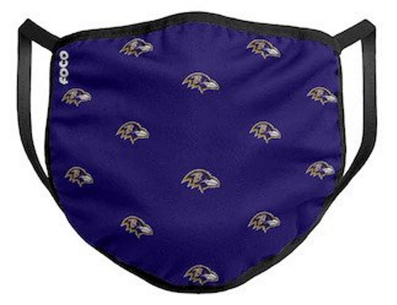 Baltimore Ravens Pattern Logo Adult Face Mask - Face Covering