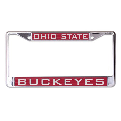 Ohio State Buckeyes Laser-Cut Chrome License Plate Frame