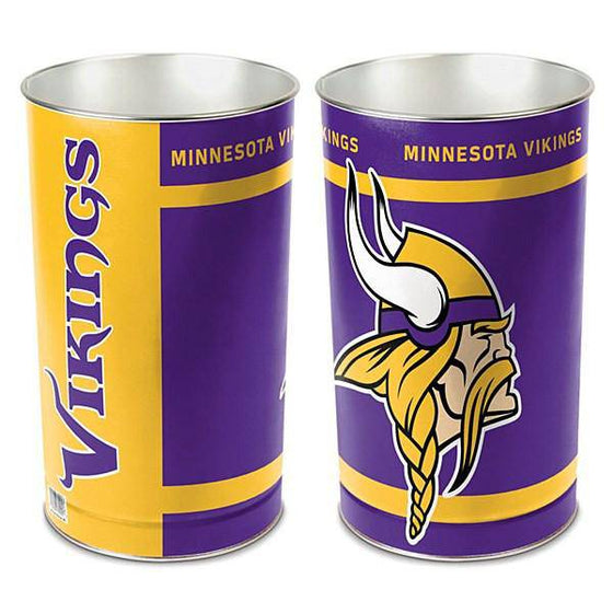 NFL Minnesota Vikings 15" Waste Basket - 757 Sports Collectibles