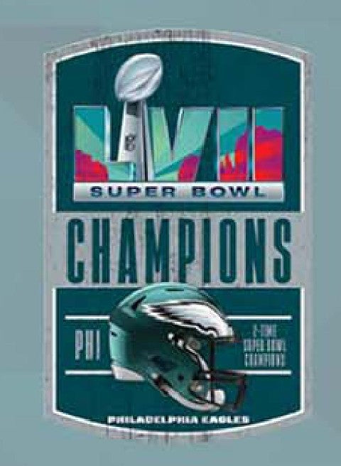 Philadelphia Eagles Super Bowl LVII 11'x17' Wooden Sign