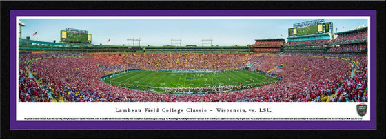 Lambeau Field College Classic 2016 - Wisconsin vs LSU  - LSU Select Frame - 757 Sports Collectibles