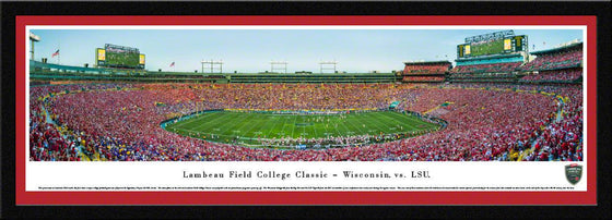 Lambeau Field College Classic 2016 - Wisconsin vs LSU  - Wisconsin Select Frame - 757 Sports Collectibles