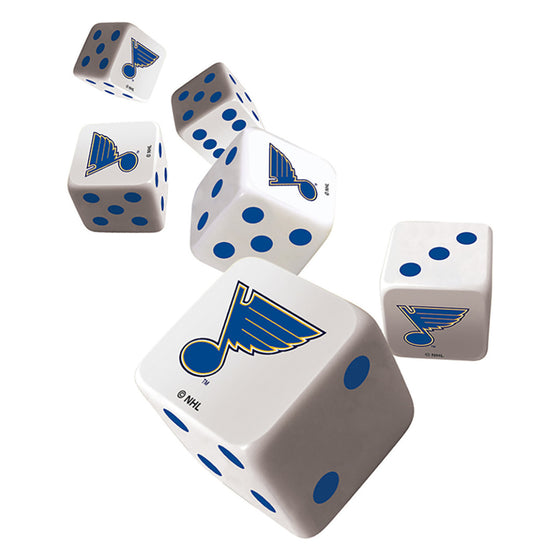 NHL St. Louis Blues 6 Piece D6 Gaming Dice Set