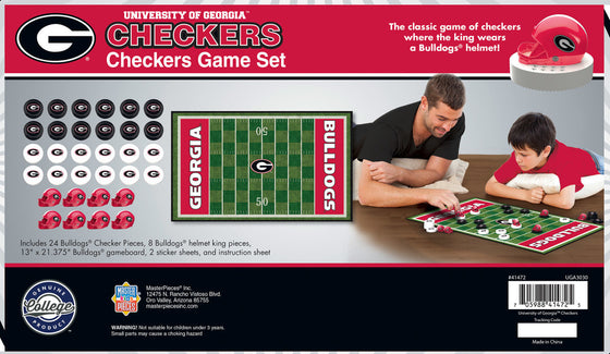 Georgia Bulldogs NCAA Checkers Board Game