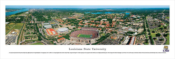 Louisiana State University - Campus Aerial - Unframed - 757 Sports Collectibles