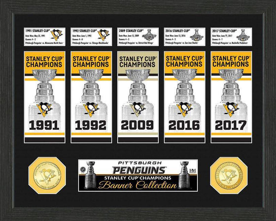 Pittsburgh Penguins Stanley Cup Championship Banner Collection (HM) - 757 Sports Collectibles