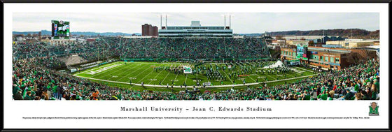 Marshall University Football - 50 Yard Line Standard Frame - 757 Sports Collectibles