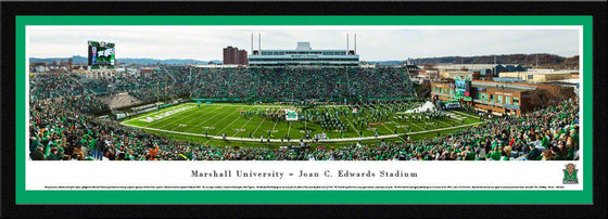 Marshall University Football - 50 Yard Line Select Frame - 757 Sports Collectibles