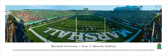 Marshall University Football - End Zone - Unframed - 757 Sports Collectibles