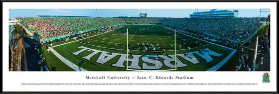 Marshall University Football - End Zone - Standard Frame - 757 Sports Collectibles