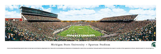 Michigan State Football - End Zone - Unframed - 757 Sports Collectibles
