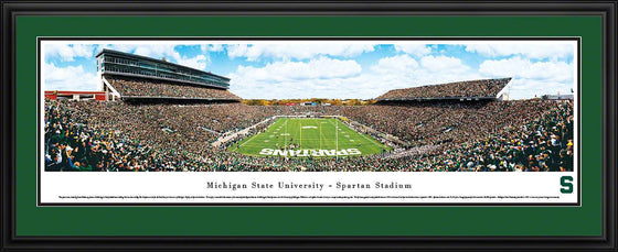 Michigan State Football - End Zone - Deluxe Frame - 757 Sports Collectibles