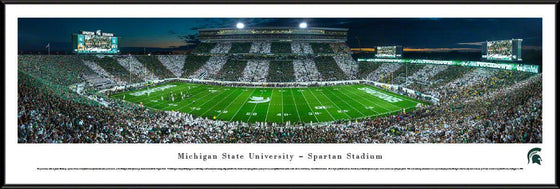 Michigan State Football - Stripe - 50 Yd - Standard Frame - 757 Sports Collectibles