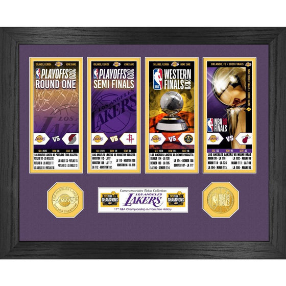 2020 NBA Finals Champions Los Angeles Lakers Ticket Collection - 757 Sports Collectibles