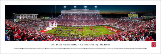 NC State Football - 50 Yard Line Night Game - Unframed - 757 Sports Collectibles