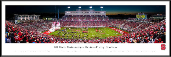 NC State Football - 50 Yard Line Night Game - Standard Frame - 757 Sports Collectibles