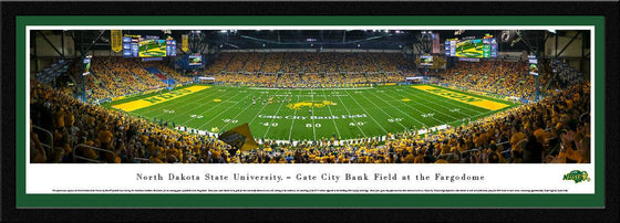 North Dakota State Bison Football - 50 Yard Line - Select Frame - 757 Sports Collectibles