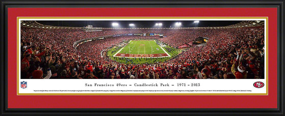 San Francisco 49Ers - End Zone Farewell - Deluxe Frame - 757 Sports Collectibles