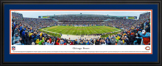 Chicago Bears Solider Field 17" x 44" Deluxe Framed Panoramic Photo - 757 Sports Collectibles