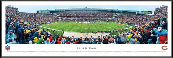 Chicago Bears Solider Field 14" x 40" Standard Framed Panoramic Photo - 757 Sports Collectibles