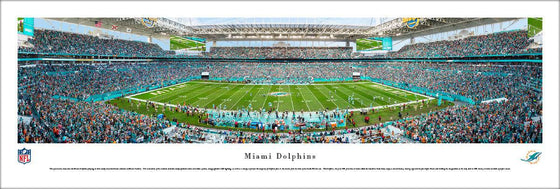 Miami Dolphins 50 Yard Line at Hard Rock Stadium - Unframed - 757 Sports Collectibles