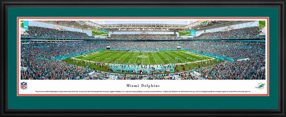 Miami Dolphins 50 Yard Line at Hard Rock Stadium - Deluxe Frame - 757 Sports Collectibles