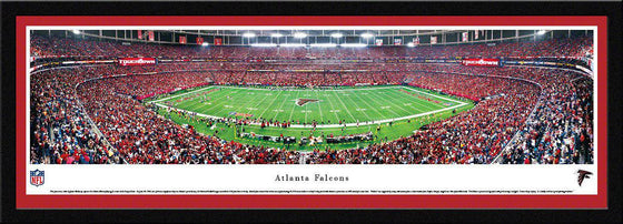 Atlanta Falcons Georgia Dome 17" x 44" Select Framed Panoramic Photo - 757 Sports Collectibles