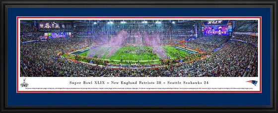 Super Bowl 2015 - New England Patriots Champions - Deluxe Frame - 757 Sports Collectibles