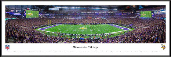 MN ViKings - Center Ice - 1st Game at US Bank Stadium - Standard Frame - 757 Sports Collectibles