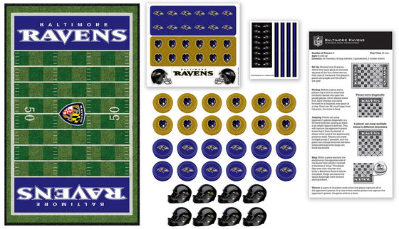 Baltimore Ravens NFL Checkers Board Game