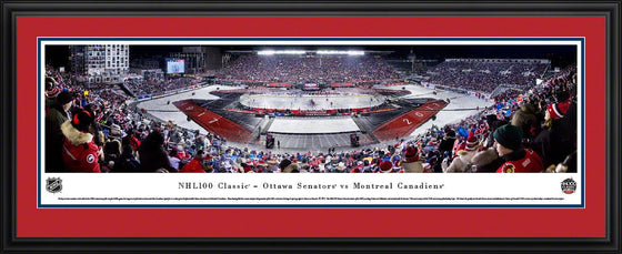 NHL 100 Classic (Senators vs Canadiens) - Canadiens Deluxe Frame - 757 Sports Collectibles