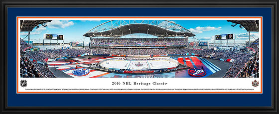 NHL Heritage Classic 2016 (Jets vs Oilers) - Oilers Deluxe Frame - 757 Sports Collectibles