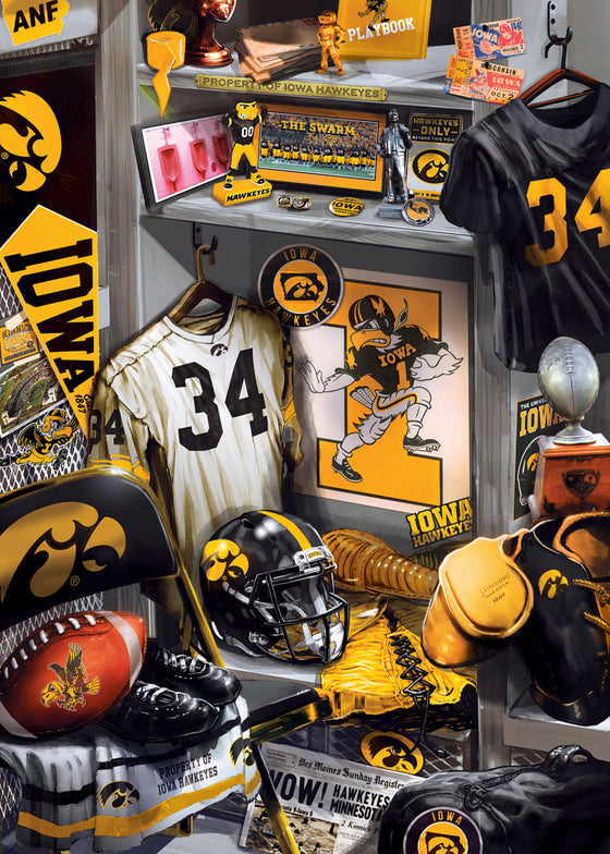 Iowa Hawkeyes Locker Room - 500 Piece NCAA Sports Puzzle