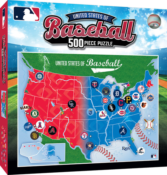 MLB All Teams 500 Piece League Map Puzzle