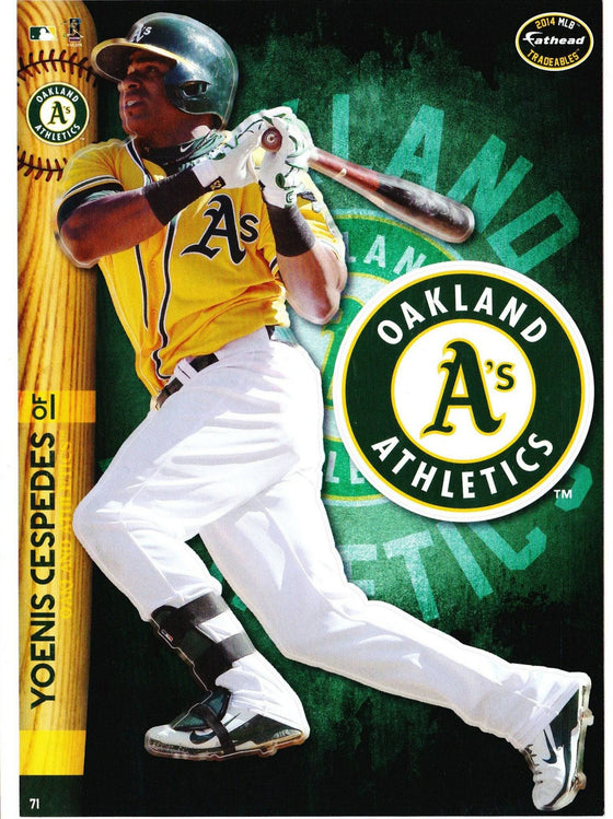 MLB Oakland A's Yoenis Cespedes Fathead Tradeable Decal Sticker 5x7 - 757 Sports Collectibles