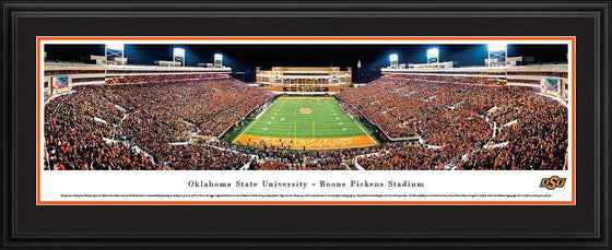 Oklahoma State Football - End Zone - Deluxe Frame - 757 Sports Collectibles