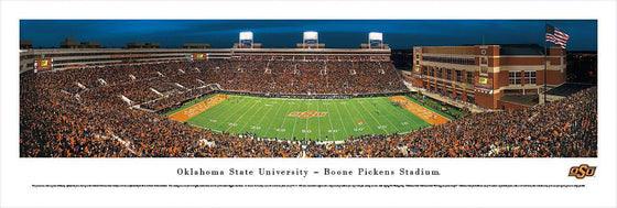 Oklahoma State Football - 50 Yard Line - Unframed - 757 Sports Collectibles