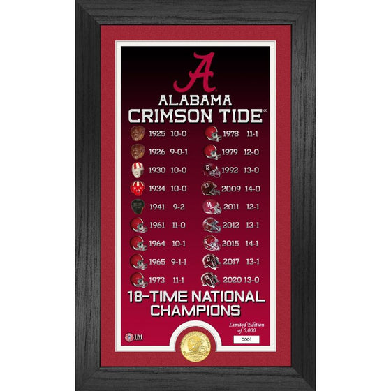 Crimson Tide University of Alabama "Legacy" Supreme Minted Coin Panoramic Photo Mint - 757 Sports Collectibles