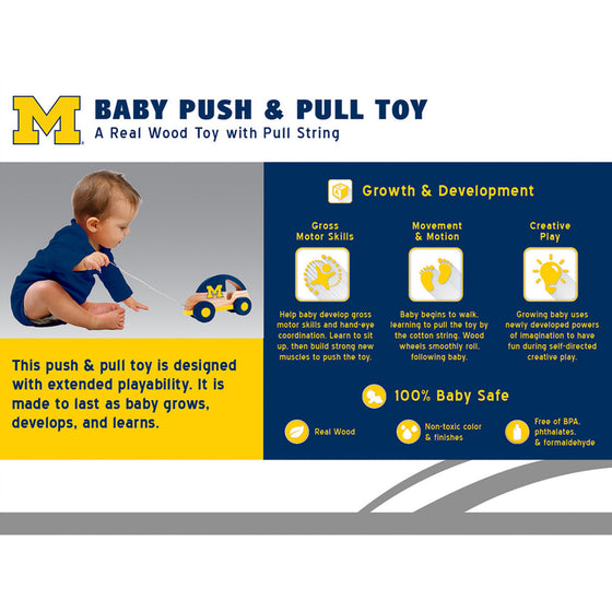 Michigan Wolverines NCAA Baby Fanatic Push & Pull Toy