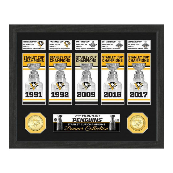 Pittsburgh Penguins Stanley Cup Championship Banner Collection - 757 Sports Collectibles